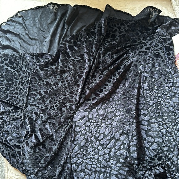 Calvin Klein stunning black womens DRESS mock wrap VELVET tie at side S… - Picture 6 of 16